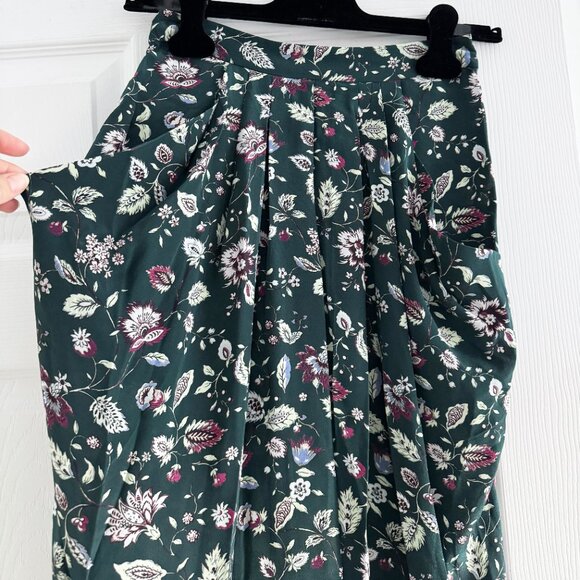 NWT Isabel Marant Green Floral print "Ginkinali" Skirt, Size 34. Fits like XXS - Picture 6 of 11